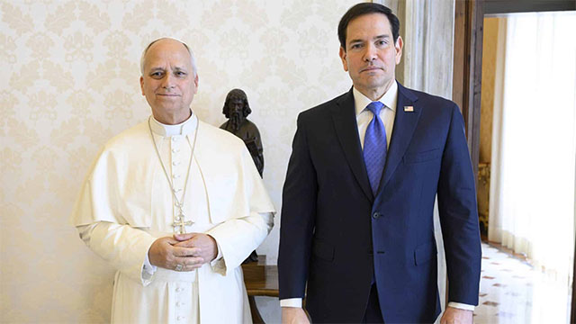 Trước mặt Đức Giáo Hoàng Lêô, Marco Rubio vừa thừa hưởng cuộc chiến chống Iran từ Tổng thống Trump
